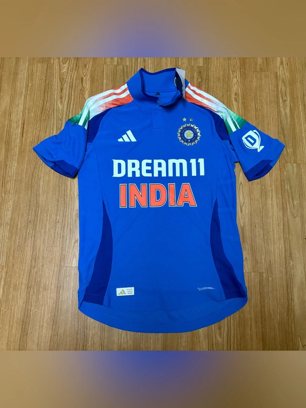 NWT Adidas Men's Small India National Cricket Team Official Jersey Slim FIT